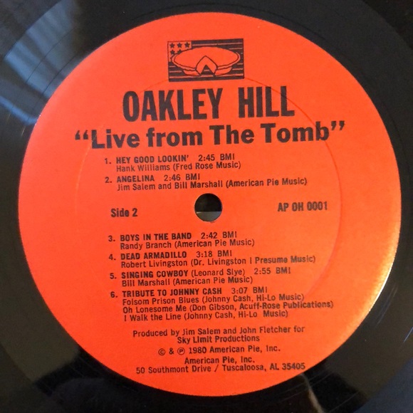 Oakley Hill Live From The Tomb Vinyl Lp '80 - Picture 2 of 8